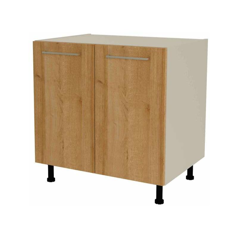 

Mueble cocina bajo con 2 puertas en varios colores 85 cm(alto)80 cm(ancho)60 cm(largo) Color ROBLE VEGA