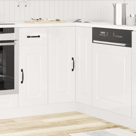 Mueble cocina esquina Kalmar madera ingeniería  brillante