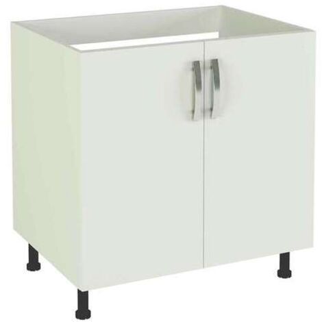 Mueble cocina fregadero 2 puertas en blanco. 83 cm(alto)80 cm(ancho)58 cm(largo)