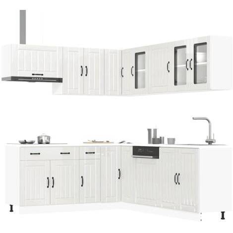 Mueble cocina Lucca  brillo 11 pzas madera contrachapada
