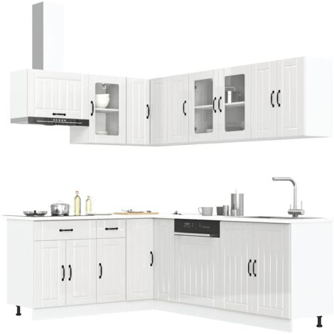 Mueble cocina Lucca  brillo 11 pzas madera contrachapada