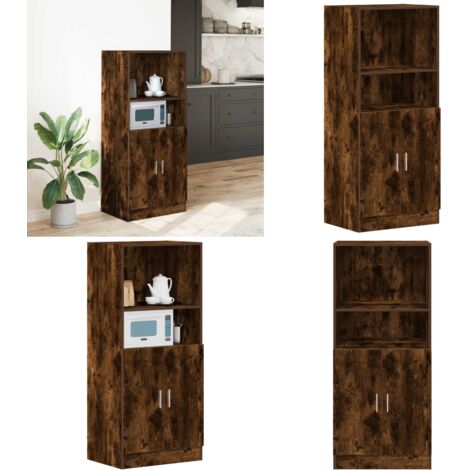 Mueble cocina madera ingeniería roble ahumado 38x41,5x131,5 cm - Mueble cocina - Cocina