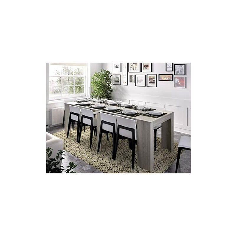

Mueble Comedor extensible, de 54 cm a los 239 cm de Largo ( 5 POSICIONES ) Gris
