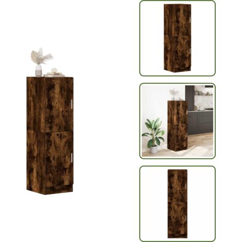 Mueble cocina - vidaXL Mueble cocina madera ingeniería roble ahumado 38x41,5x131,5 cm - Cocina hogar