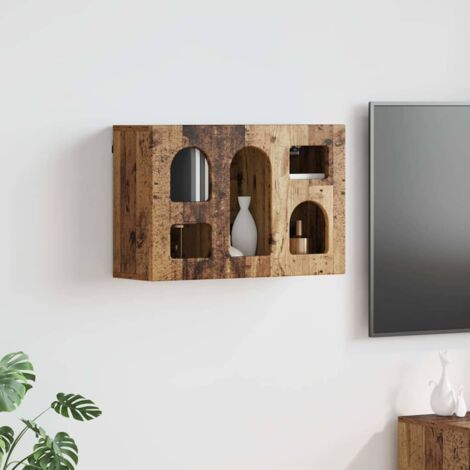 Mueble colgante con estante Madera vieja 60 x 20 x 40 cm