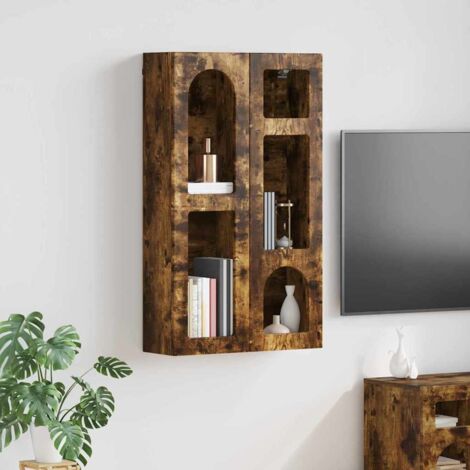 Mueble colgante con estante Roble ahumado 59 x 20 x 100 cm