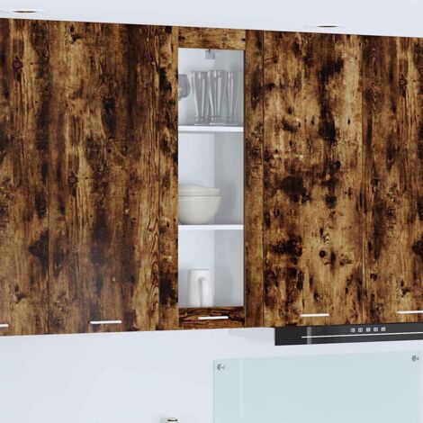 Mueble colgante con puerta Roble ahumado 40 x 31 x 100 cm