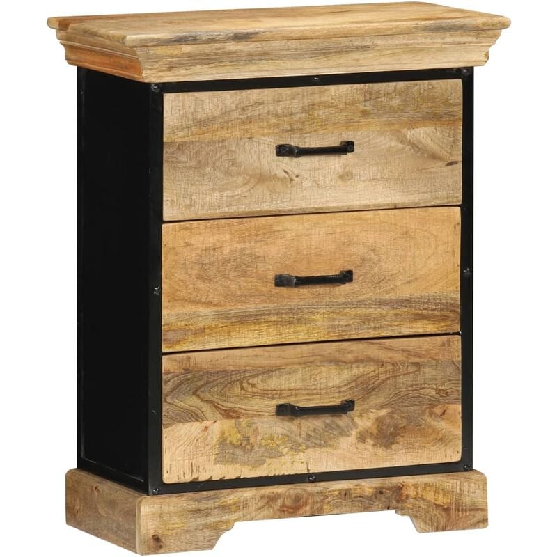 

vidaXL Mueble con cajones madera maciza de mango 60x30x75 cm - Marrón