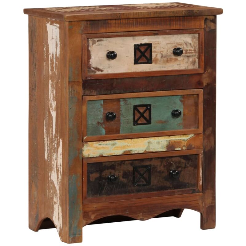 

vidaXL Mueble con cajones madera maciza reciclada 60x30x75 cm - Marrón