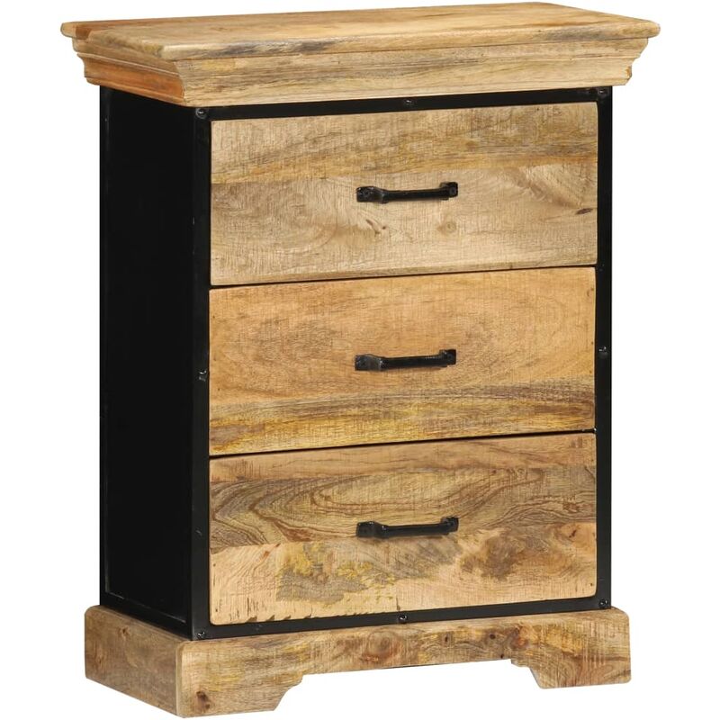 

Mueble con cajones madera maciza de mango 60x30x75 cm