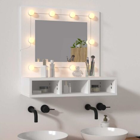 Mueble con espejo y luces LED  60x31,5x62 cm