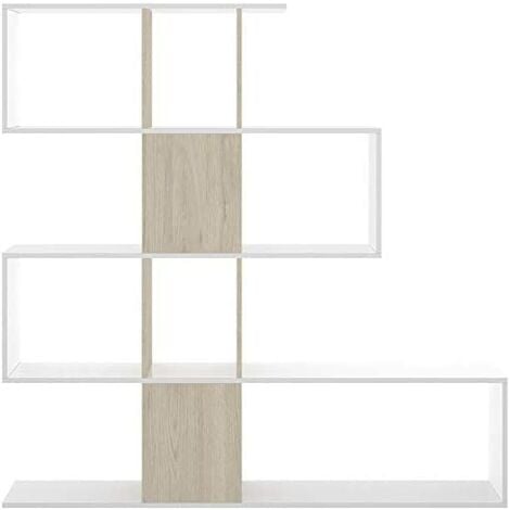 Mueble con estantes, color roble Natural 145x145x29 cm