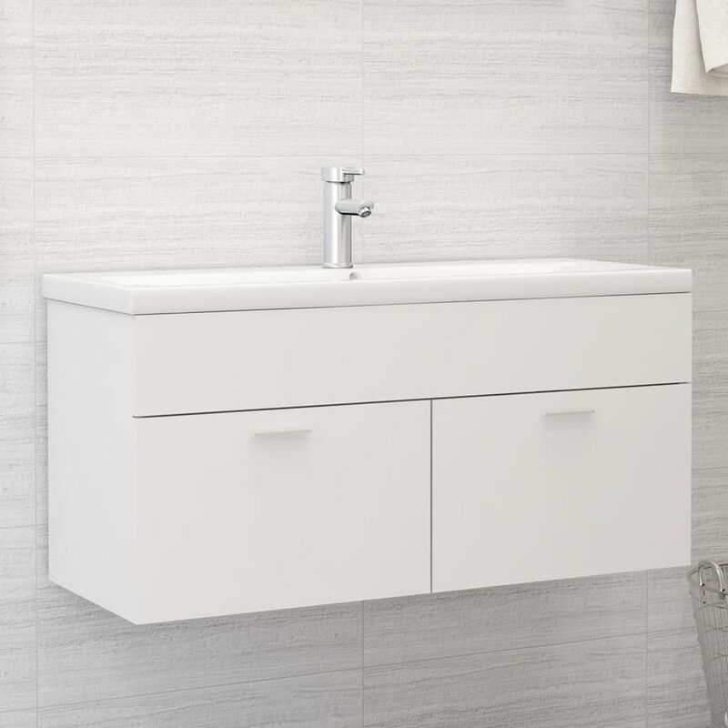 

Mueble con lavabo aglomerado blanco