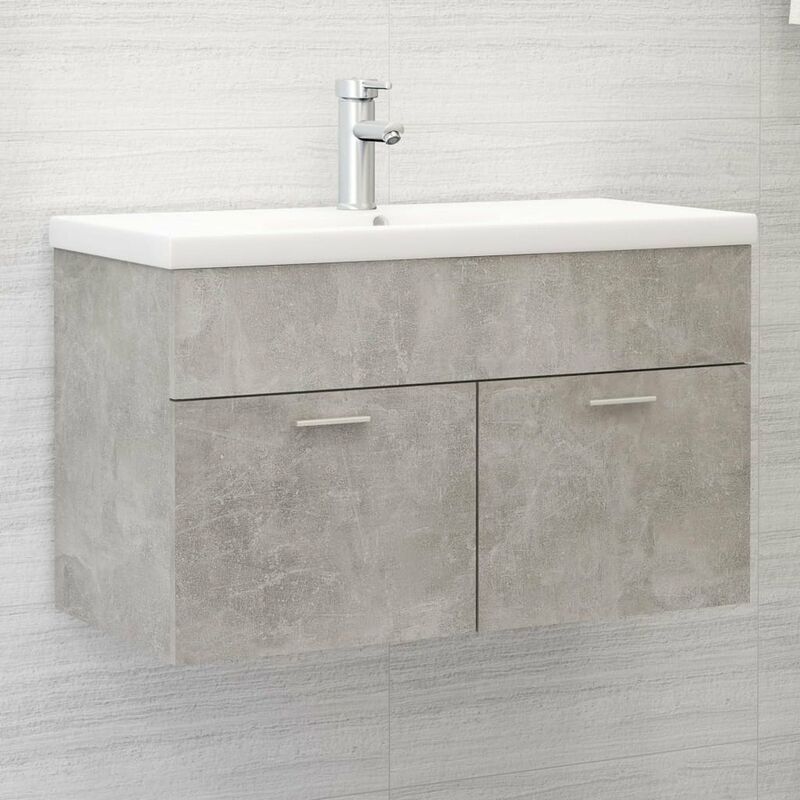 

Mueble con lavabo aglomerado gris hormigon