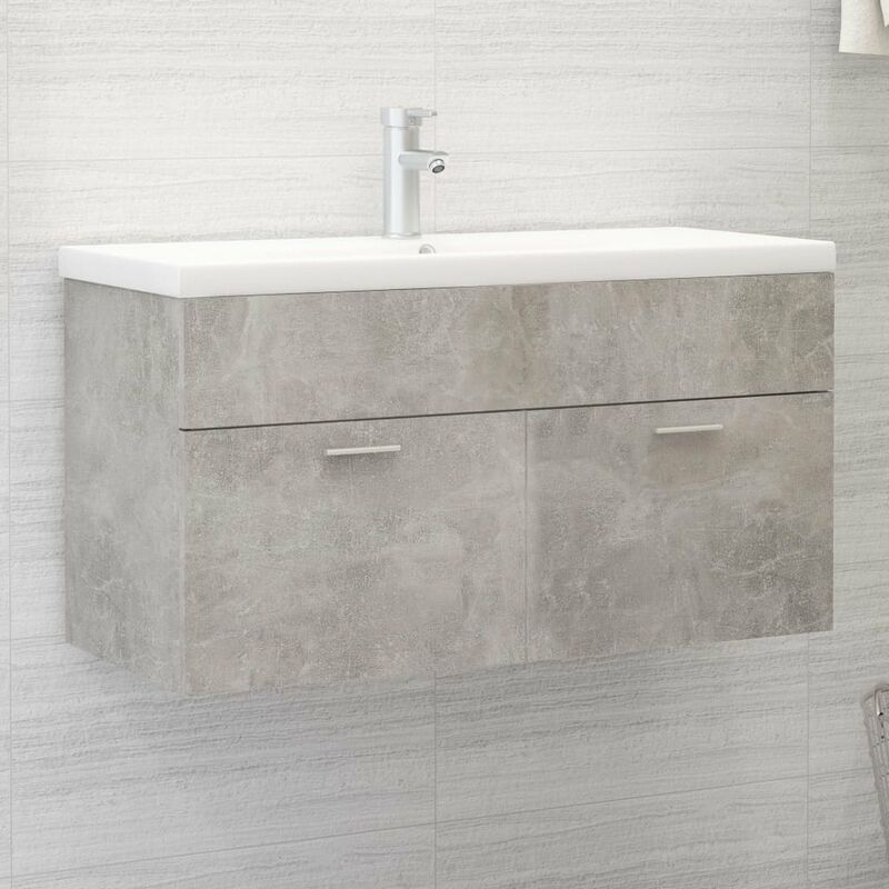 

Mueble con lavabo aglomerado gris hormigon