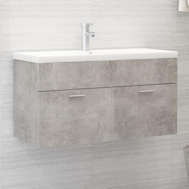 

Mueble con lavabo aglomerado gris hormigon
