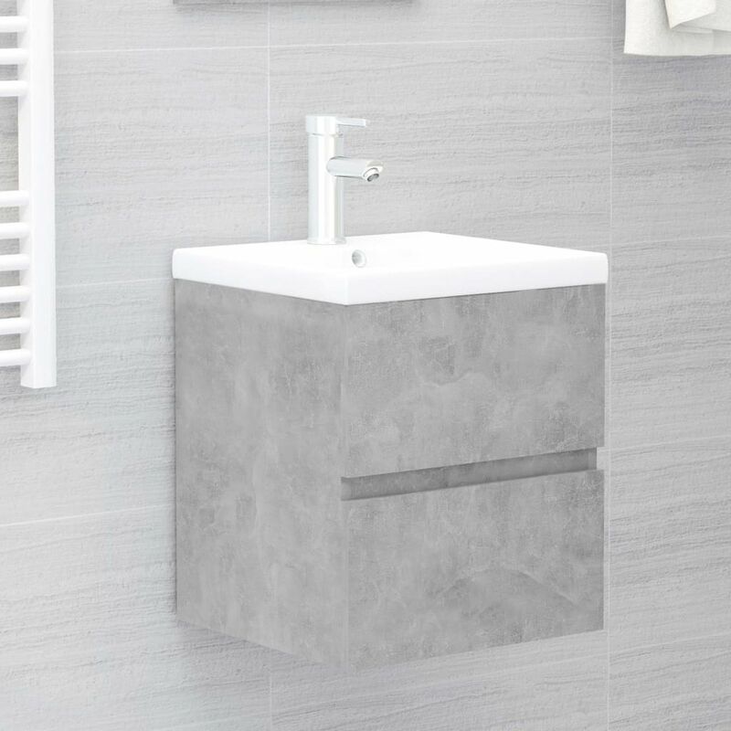 

Mueble con lavabo aglomerado gris hormigon