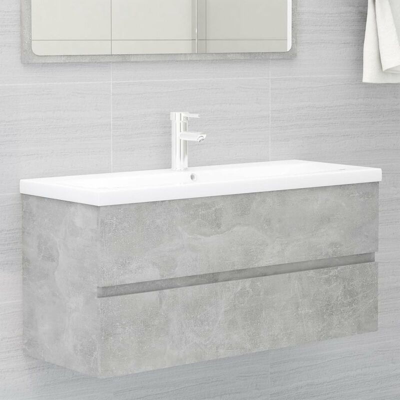 

Mueble con lavabo aglomerado gris hormigon