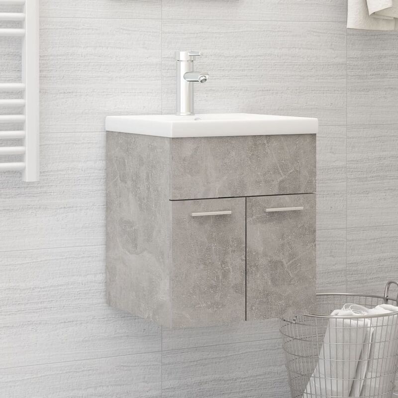 

Mueble con lavabo aglomerado gris hormigón
