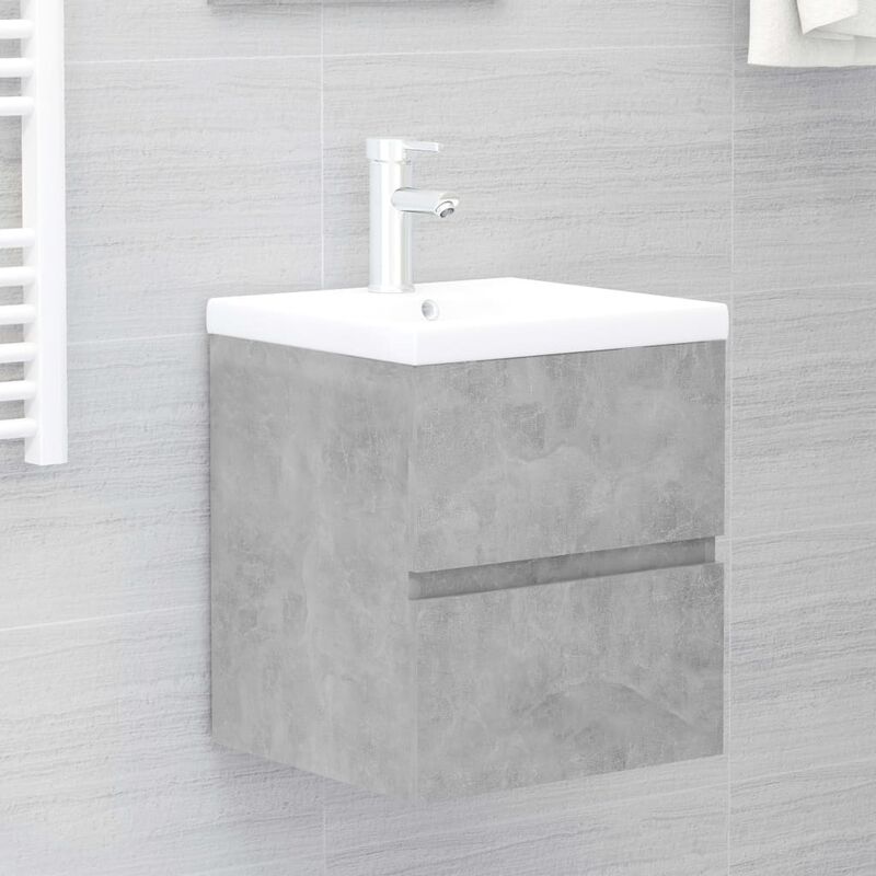 

Mueble con lavabo aglomerado gris hormigón