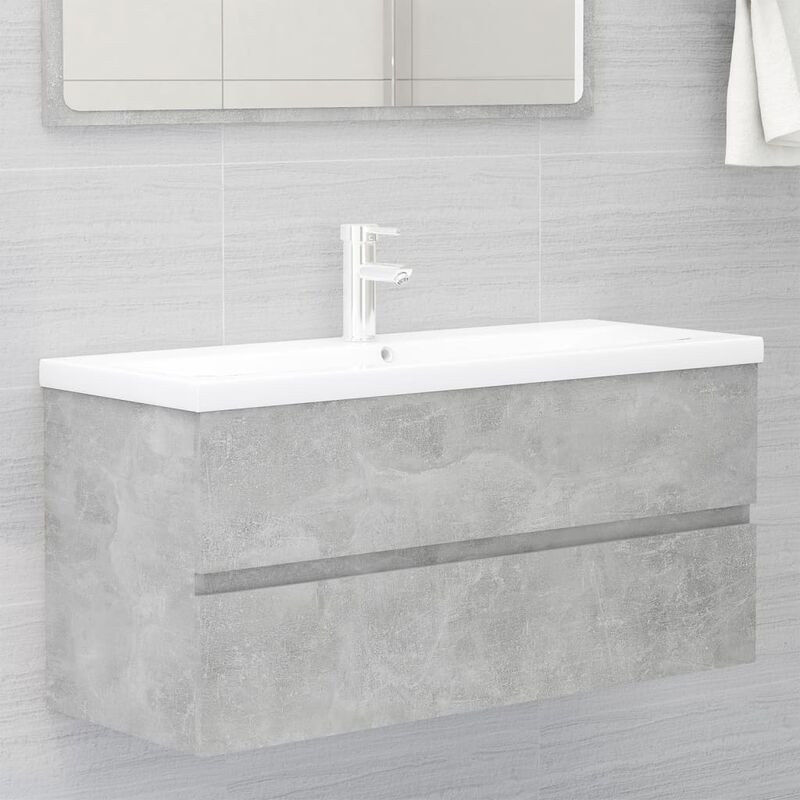 

Mueble con lavabo aglomerado gris hormigón