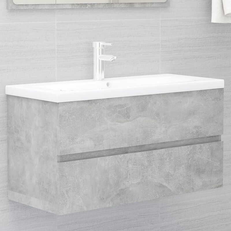 

Mueble con lavabo aglomerado gris hormigón