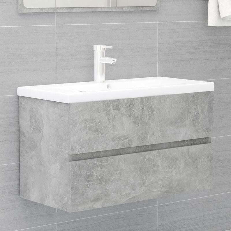 

Mueble con lavabo aglomerado gris hormigón