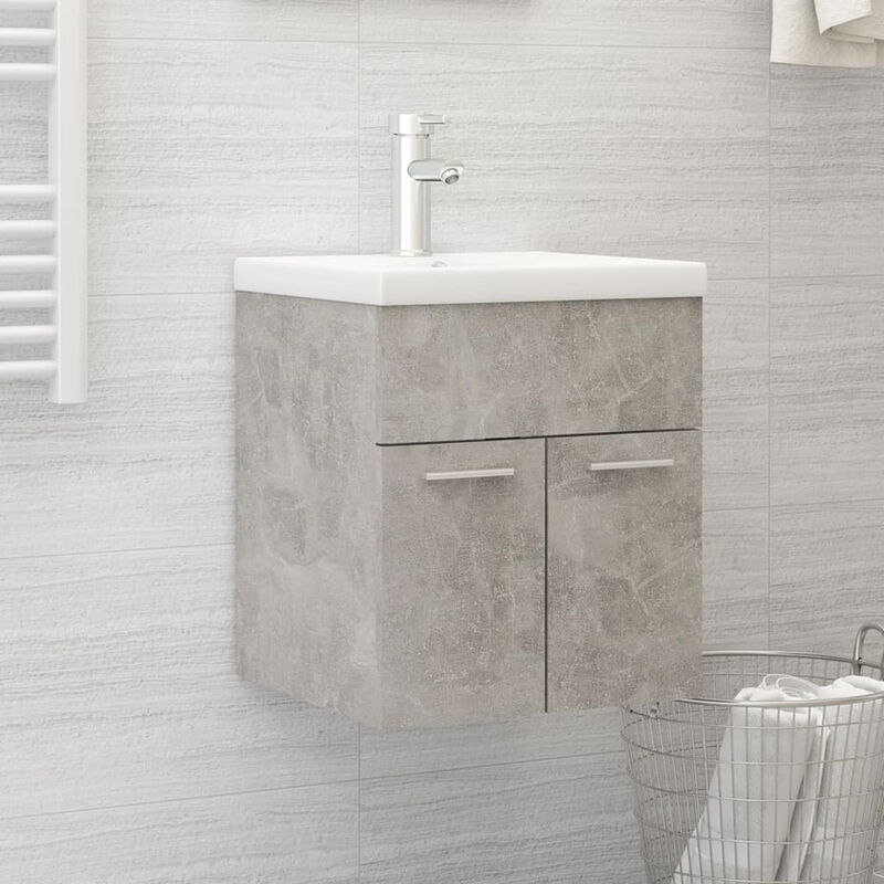 

Mueble con lavabo aglomerado gris hormigon