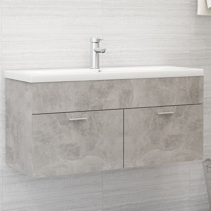 

Mueble con lavabo aglomerado gris hormigon