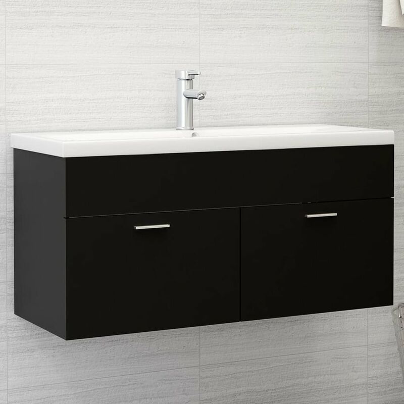 

Mueble con lavabo aglomerado negro