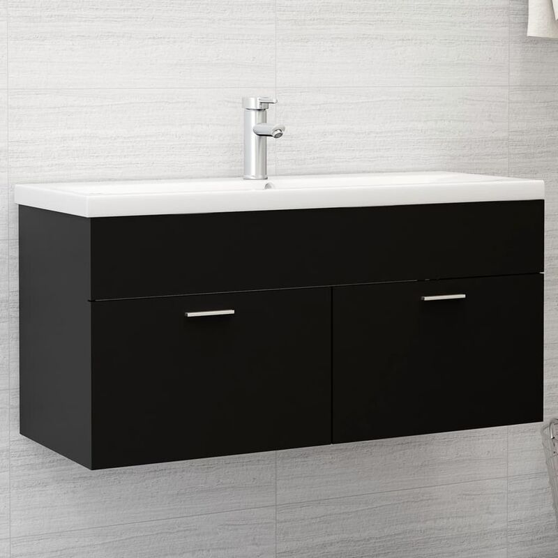 

Mueble con lavabo aglomerado negro
