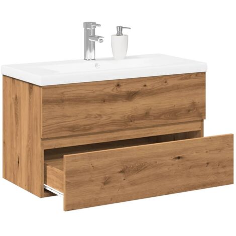 Mueble con lavabo integrado roble artisan