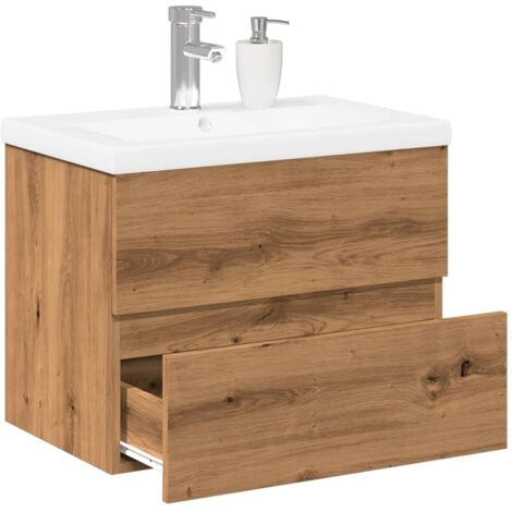 Mueble con lavabo integrado roble artisan