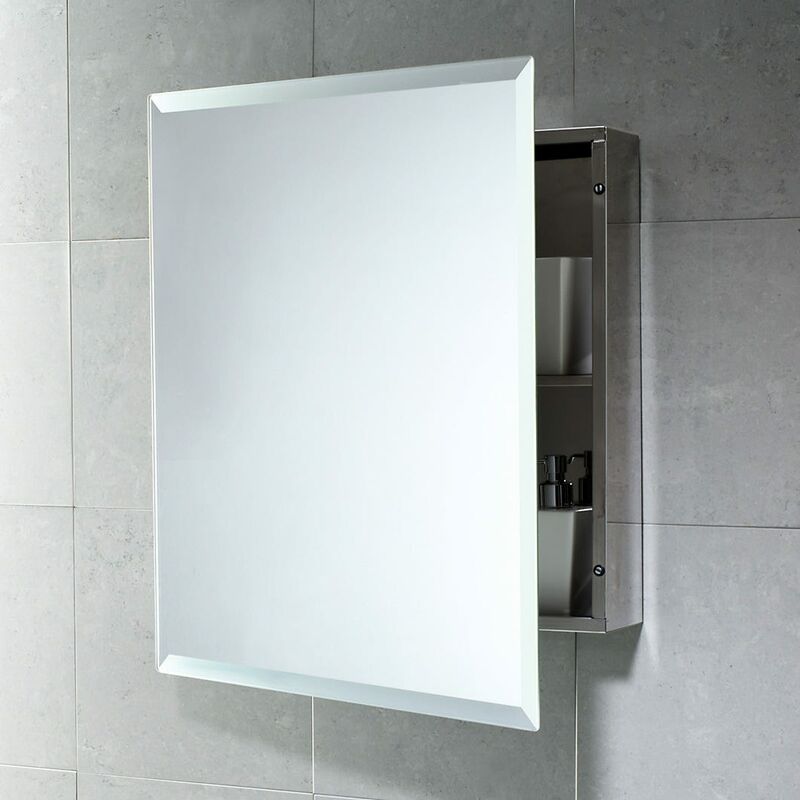 

Mueble Contenedor Con Espejo Para Baño En Acero Inoxidable