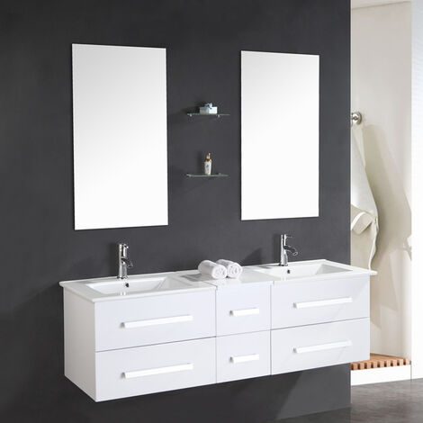MUEBLE CUARTO DE BAÑO Modelo "WHITE ROME" 150 cm