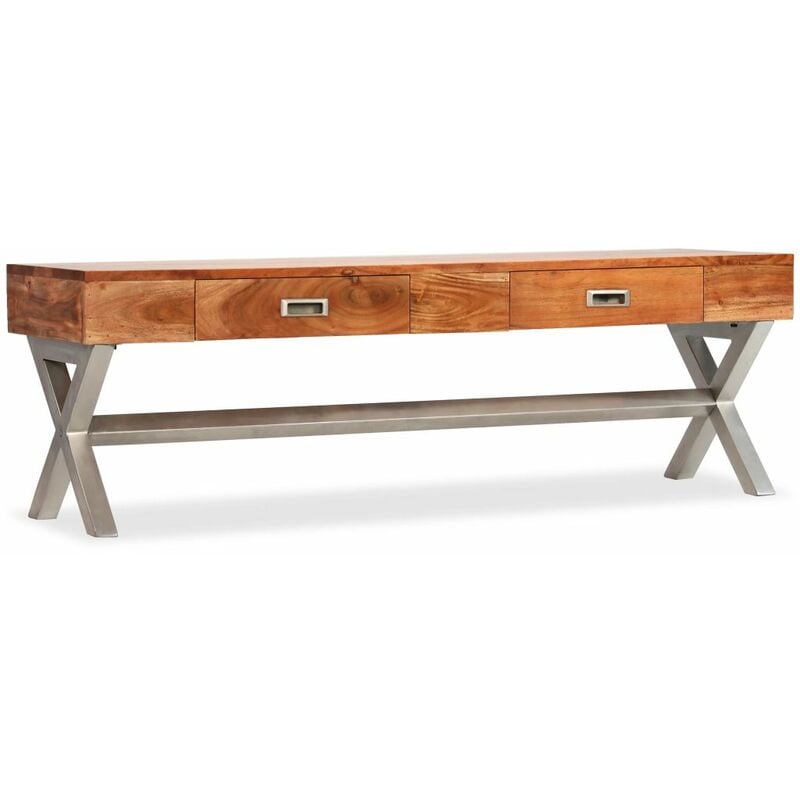 

Mueble dde TV con cajones madera maciza acabado sheesham 140 cm