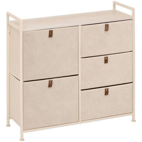 Mueble de 5 cajones tissa, beige - 5five