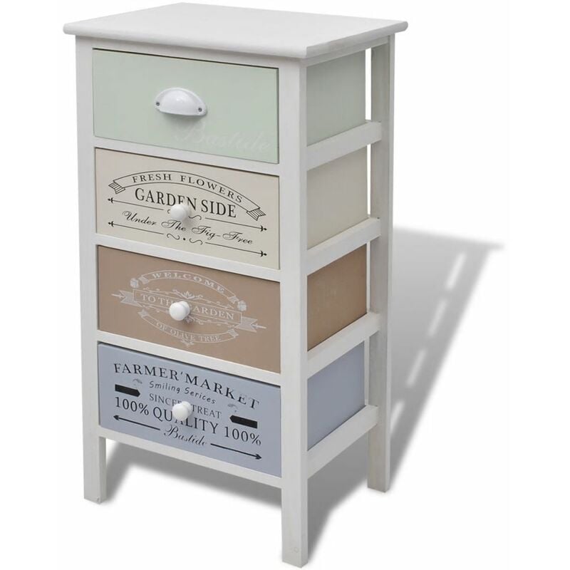 

Mueble de almacenaje estilo frances 4 cajones de madera