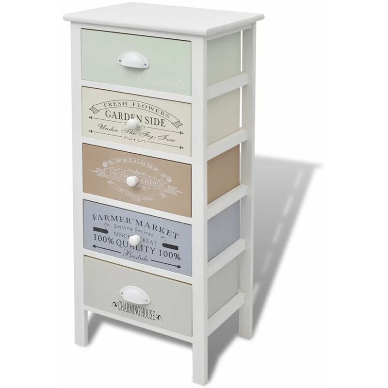 

Mueble de almacenaje estilo frances 5 cajones de madera