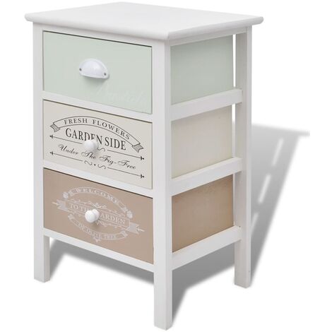 Mueble de almacenaje estilo francés con 3 cajones madera vidaXL