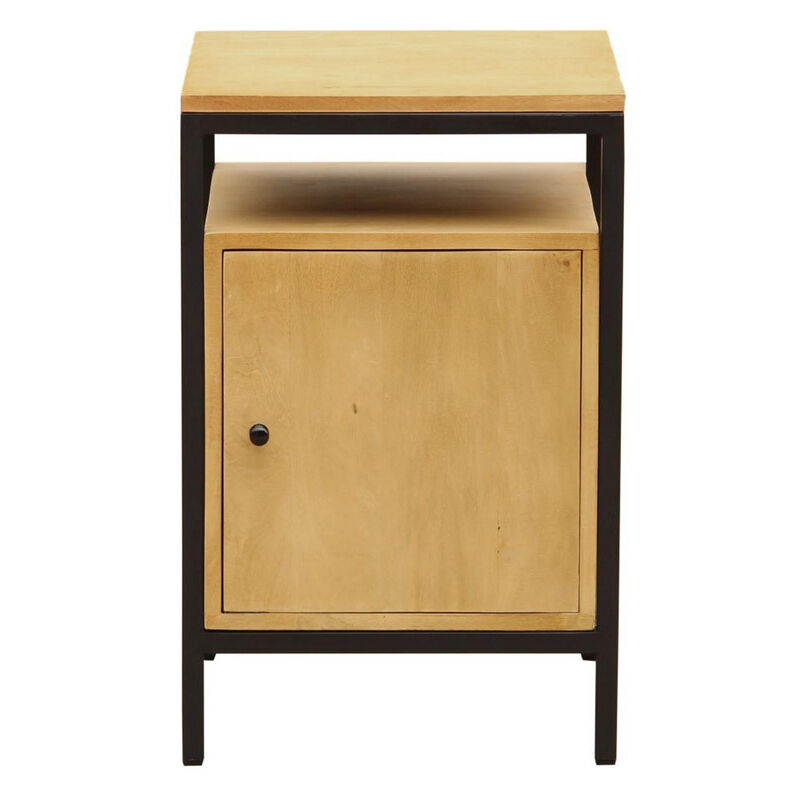 

Mueble de almacenaje para escritorio de madera de mango y metal negro OPIUM