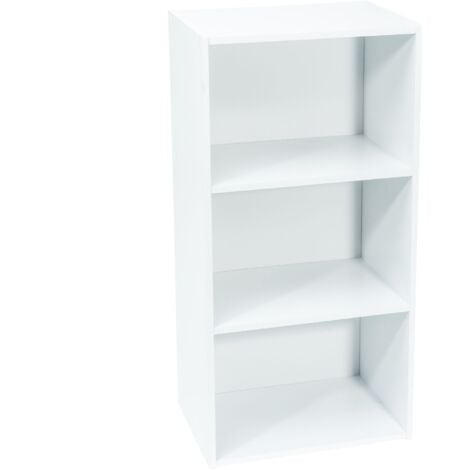Mueble de almacenamiento blanco WERKA PRO 3 nichos (80 x 40 x 29 cm)