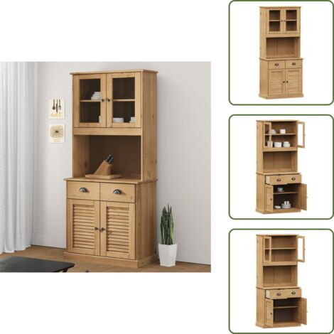 Mueble de almacenamiento - vidaXL Aparador alto VIGO madera maciza de pino 78x40x175 cm - Mueble de cocina