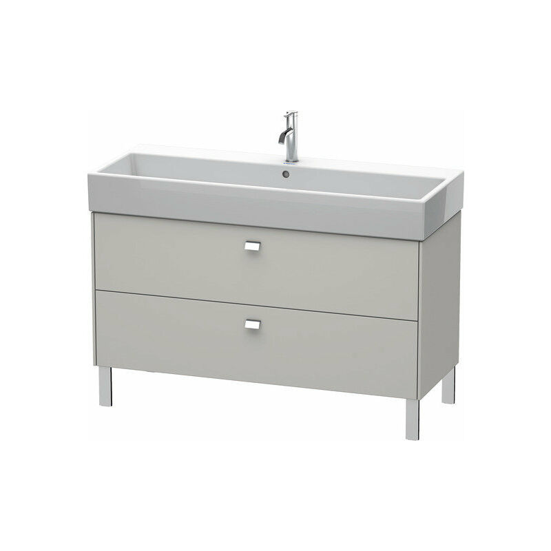 

Mueble de aseo Duravit Brioso de 118,4 x 45,9 cm, 2 extraíbles, con sifón y delantal, para lavabo Vero Air 235012, Color (frente/cuerpo): Gris