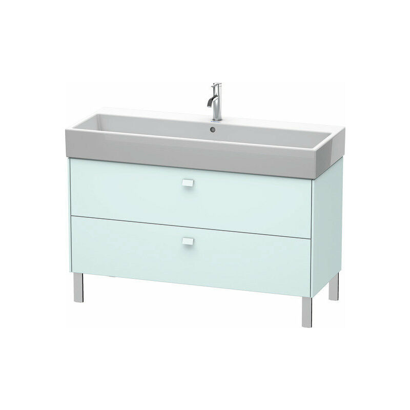 

Mueble de aseo Duravit Brioso de 118,4 x 45,9 cm, 2 extraíbles, con sifón y delantal, para lavabo Vero Air 235012, Color (frente/cuerpo): Azul claro