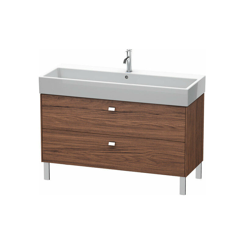 

Mueble de aseo Duravit Brioso de 118,4 x 45,9 cm, 2 extraíbles, con sifón y delantal, para lavabo Vero Air 235012, Color (frente/cuerpo): nogal