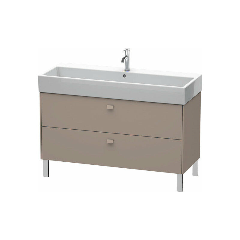 

Mueble de aseo Duravit Brioso de 118,4 x 45,9 cm, 2 extraíbles, con sifón y delantal, para lavabo Vero Air 235012, Color (frente/cuerpo): Basalto