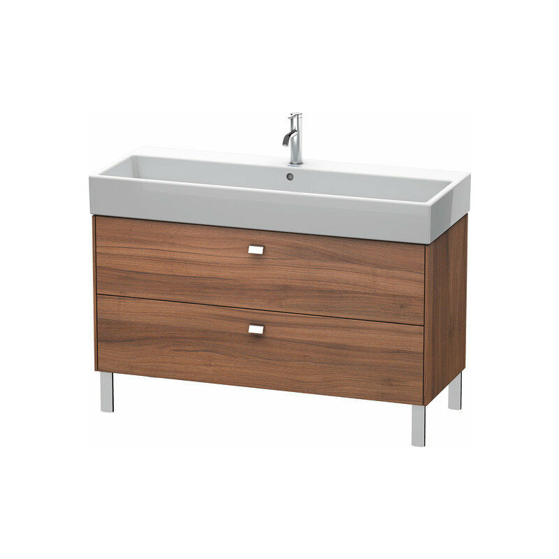 

Mueble de aseo Duravit Brioso de 118,4 x 45,9 cm, 2 extraíbles, con sifón y delantal, para lavabo Vero Air 235012, Color (frente/cuerpo): Nogal
