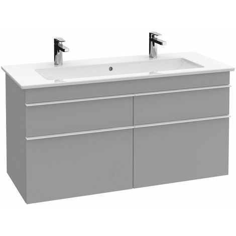 Mueble de baño, 1153 x 590 x 502 mm, modelo suspendido, en madera gris brillante