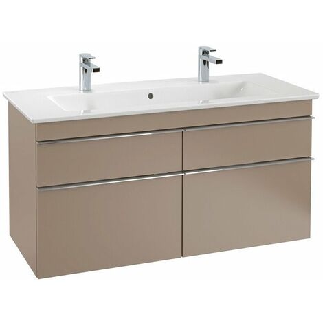 Mueble de baño, 1153 x 590 x 502 mm, modelo suspendido, en madera Lacada Negro Mate